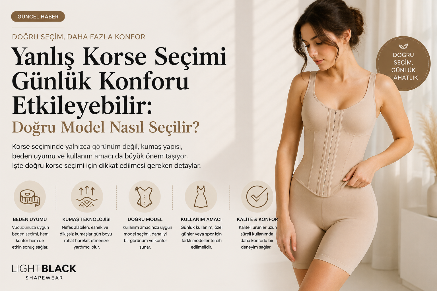 Yanlış Korse Seçimi Günlük Konforu Etkileyebilir: Doğru Model Nasıl Seçilir?